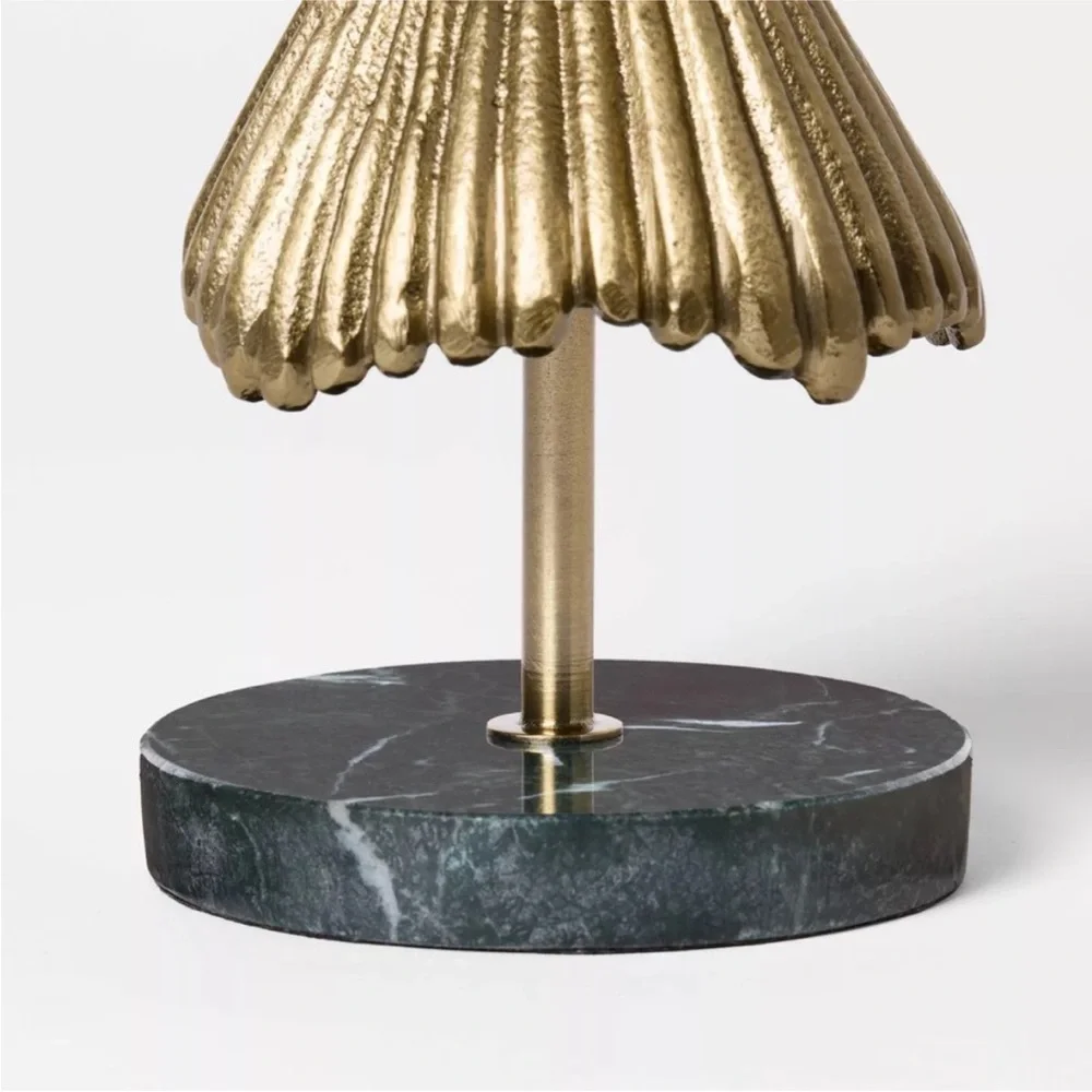 Metal Christmas Trees with Marble Base Gold Lg & Sm - Threshold Studio McGee